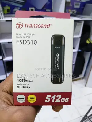 Transcend 512GB ESD310 Dual Portable SSD 1050mb/S USB-A+C Thumb Drive.