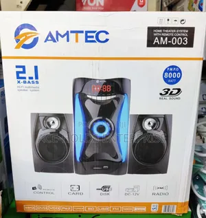 Amtec AM-003 2.1CH X-Bass Multimedia Subwoofer – Powerful Bass