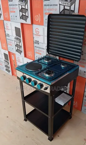 Eurochef 3 Gas + 1 Electric Standing Cooker With Shelves