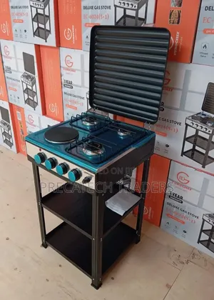 Eurochef 3 Gas Burners + Electric Hotplate Cooker