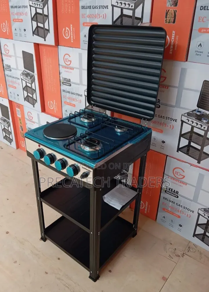 Eurochef 3 Gas Burners + Electric Hotplate Cooker