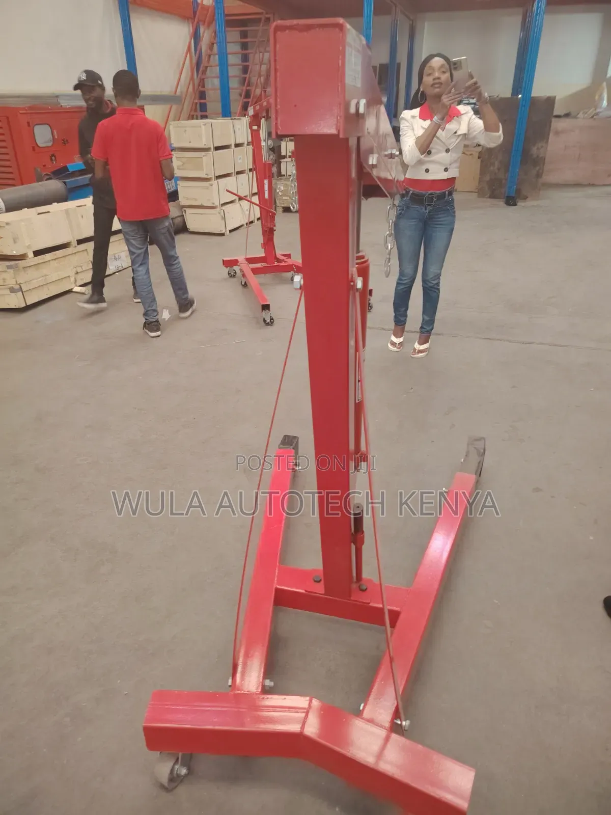 Hydraulic Ram With Manual Pumping Handle Engine Crane Hoist Sunshine