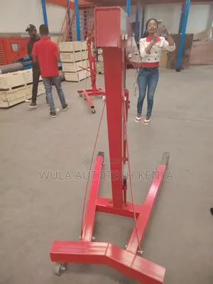 Hydraulic Ram With Manual Pumping Handle Engine Crane Hoist Sunshine