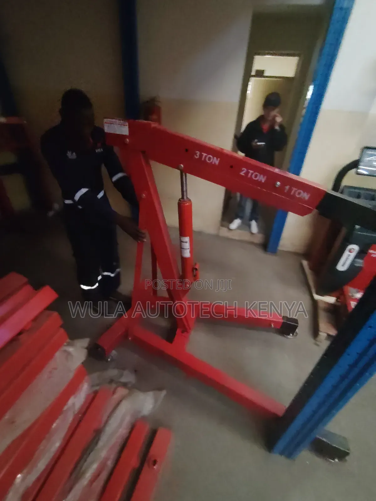 Hydraulic Ram With Manual Pumping Handle Engine Crane Hoist Sunshine