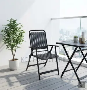 Home Chairs; Black Folding Gardens Chair