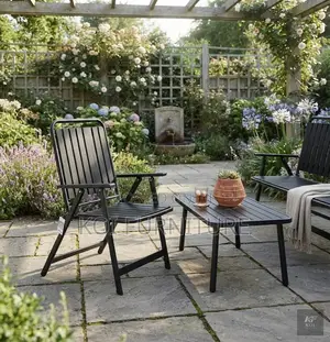 Home Chairs; Black Folding Gardens Chair