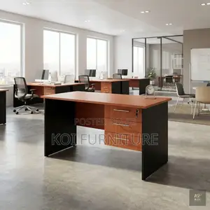 Office Desk; 1400mm Golden Home Office Desk With Lockable Drawer