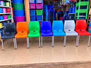 Goid Quality Armless Plastic Chairs  With Metal Tubing. Durable Chair