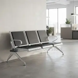Office Benches; Leather Non Upholstered Three Seater Benches