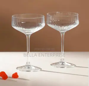Martini Glasses 6-Piece Ribbed Glass