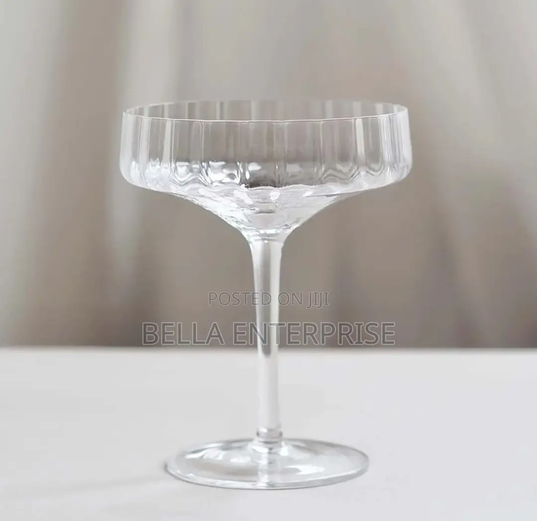 Martini Glasses 6-Piece Ribbed Glass