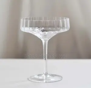 Martini Glasses 6-Piece Ribbed Glass