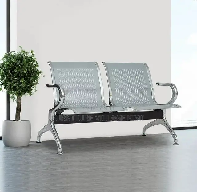 Office Bench; 2-Seater Steel Reception Waiting Bench