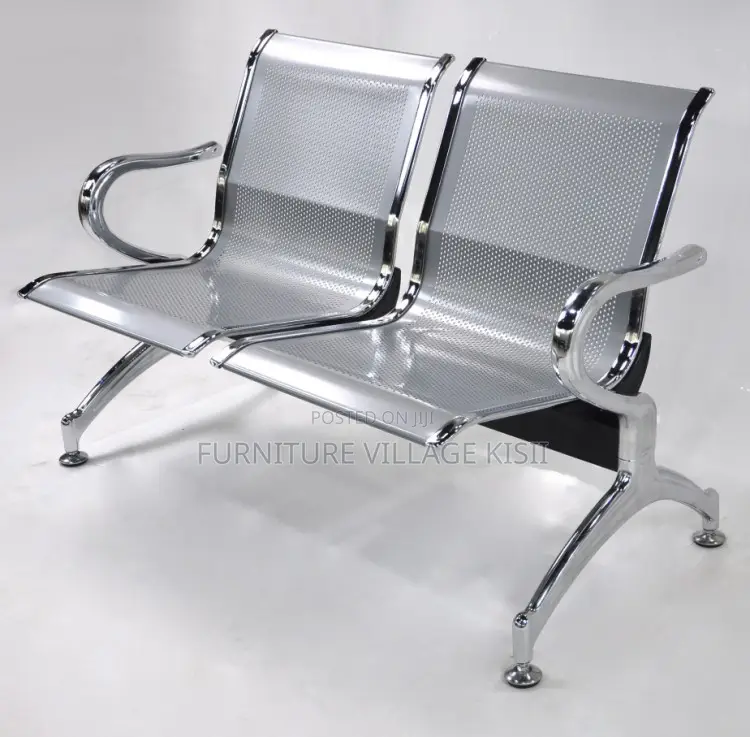 Office Bench; 2-Seater Steel Reception Waiting Bench