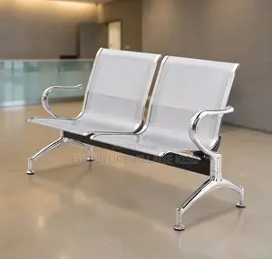Office Bench; 2-Seater Steel Reception Waiting Bench