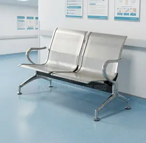 Office Bench; 2-Seater Steel Reception Waiting Bench