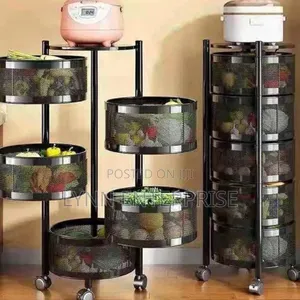 High Quality Round Fruit Rack With Wheels