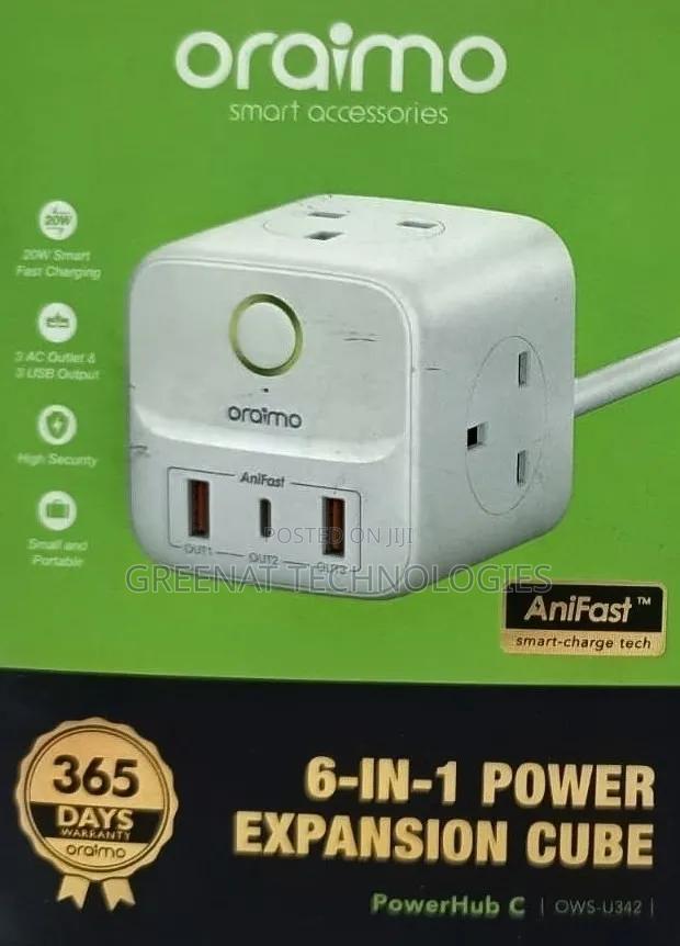 Oraimo PowerHub 2 1.5M 6-in-1 Power Cube