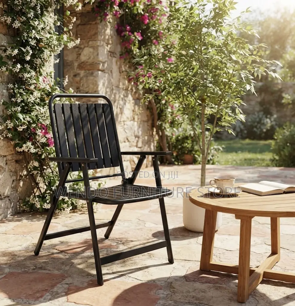 Home Chairs; Black Outdoor Metallic Gardens Chairs