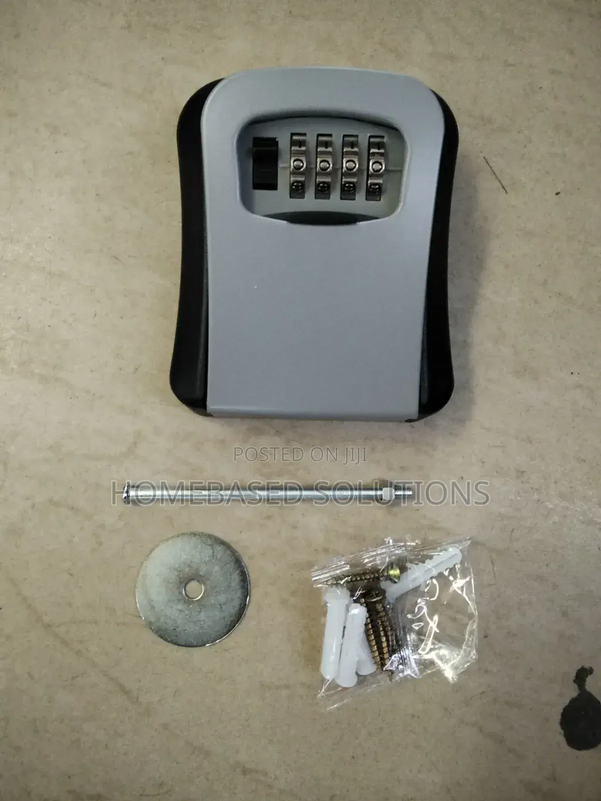 Premium Black Grey All Metallic Key Lock Box