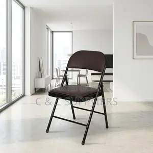 Black Folding Training Chair-Armless