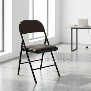 Black Folding Training Chair-Armless