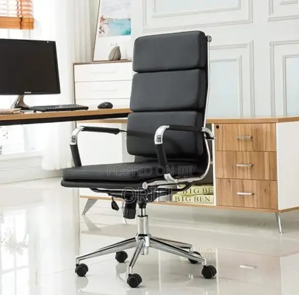 Office Chair : PU Leather Office Chair High-Back Swivel