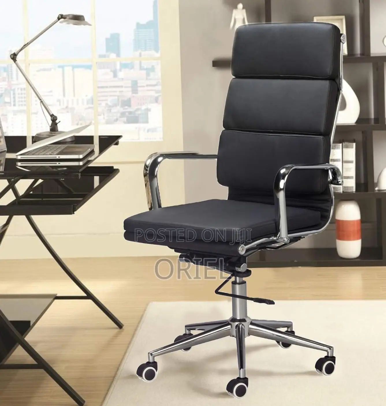 Office Chair : PU Leather Office Chair High-Back Swivel
