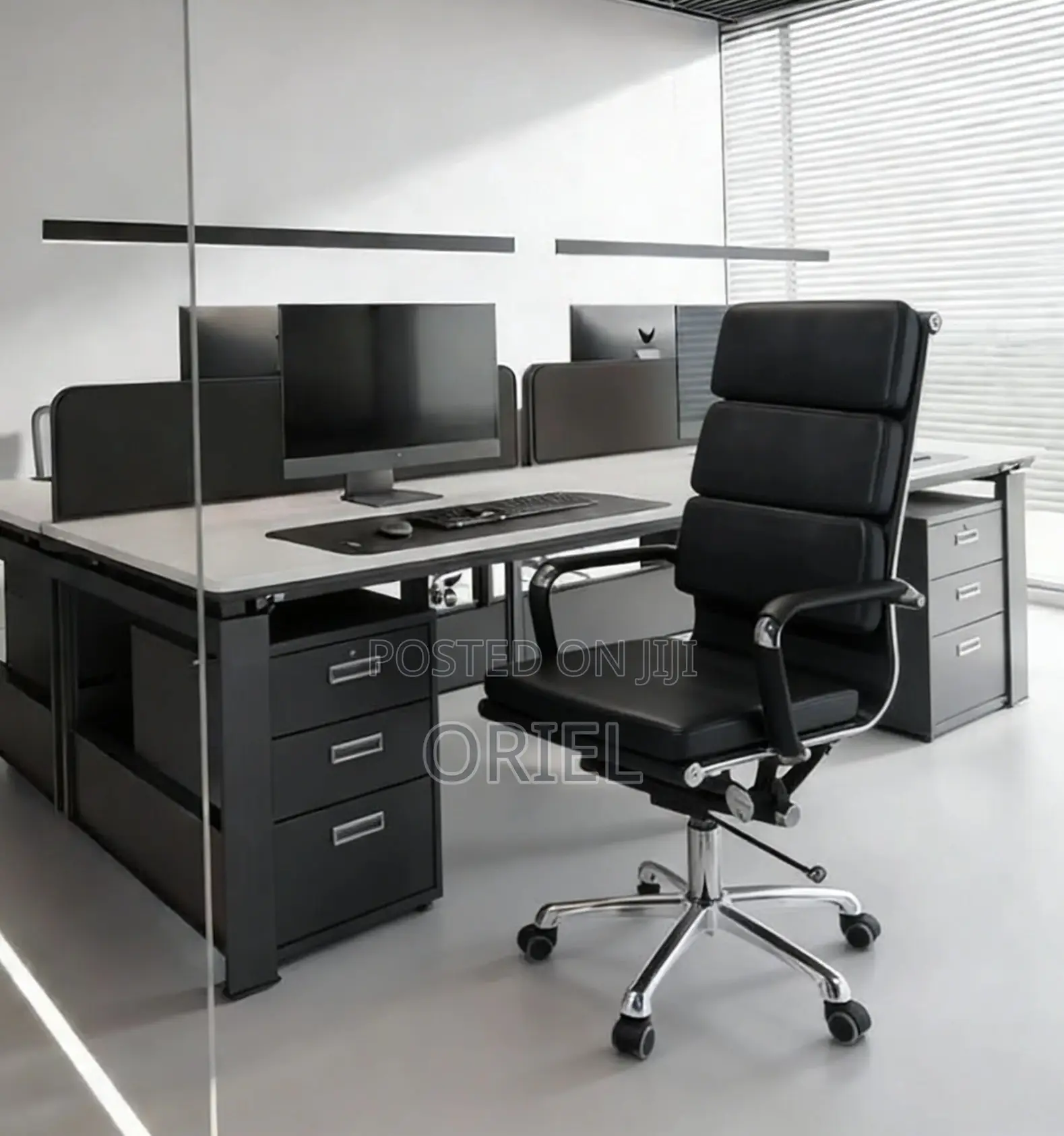 Office Chair : PU Leather Office Chair High-Back Swivel