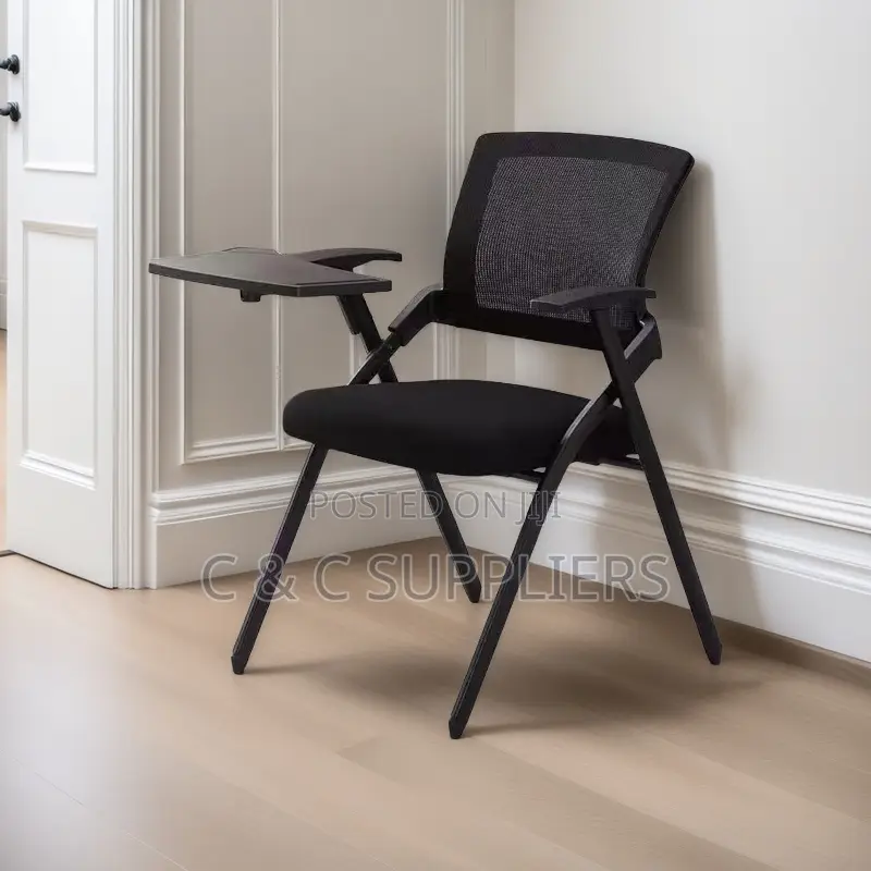 Black Folding Homework Chair With Pad