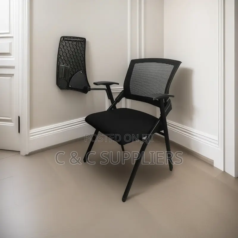 Black Folding Homework Chair With Pad