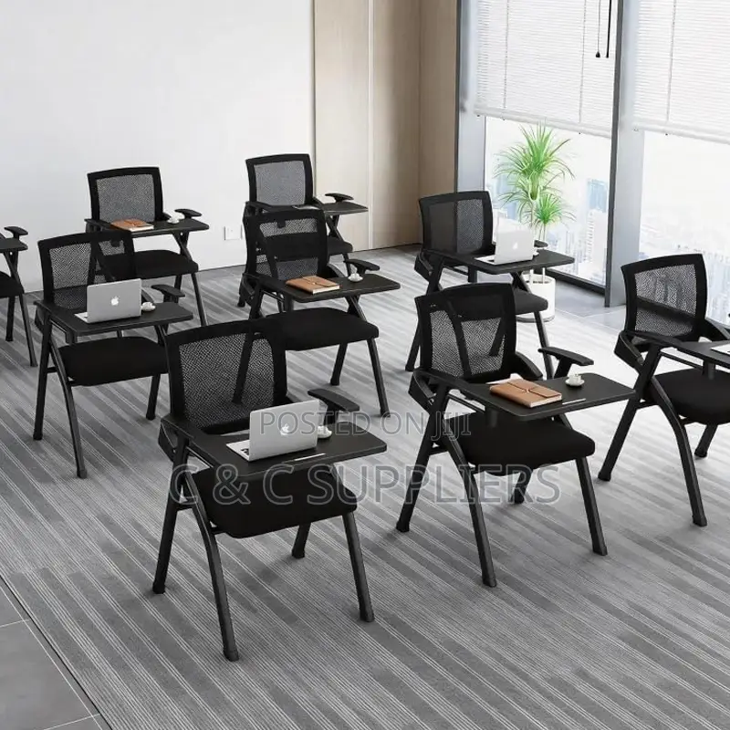 Black Folding Homework Chair With Pad