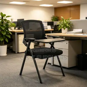 Black Folding Homework Chair With Pad