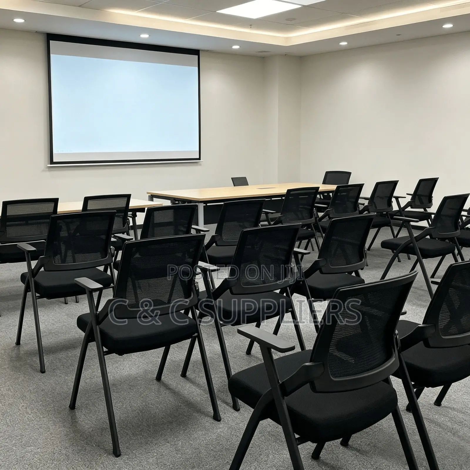 Black Folding Homework Chair With Pad