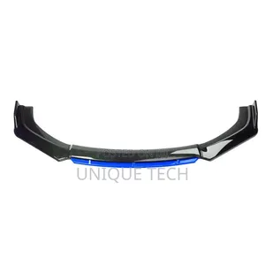 Front Universal Bumper Lip Black With Blue Trim