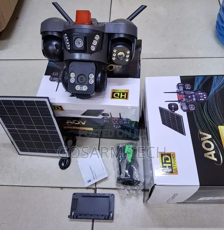 V380 Solar Triple Lens 4G Camera With V380 Mobile App Tripple Lens