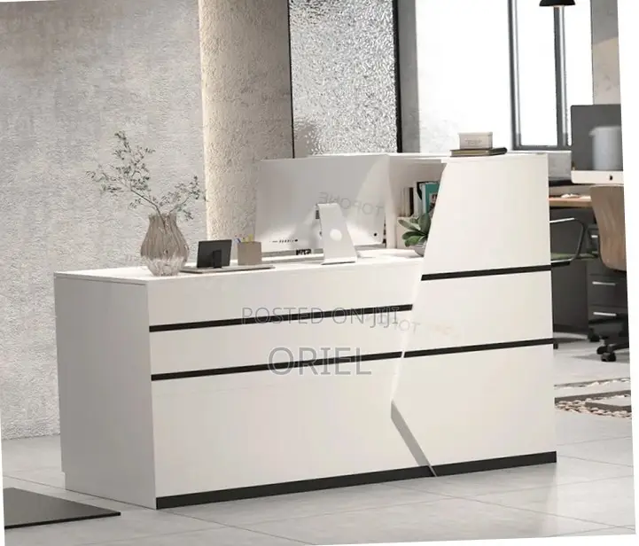Office Desk : White Reception Desk