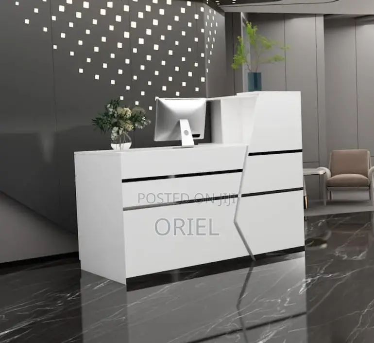 Office Desk : White Reception Desk
