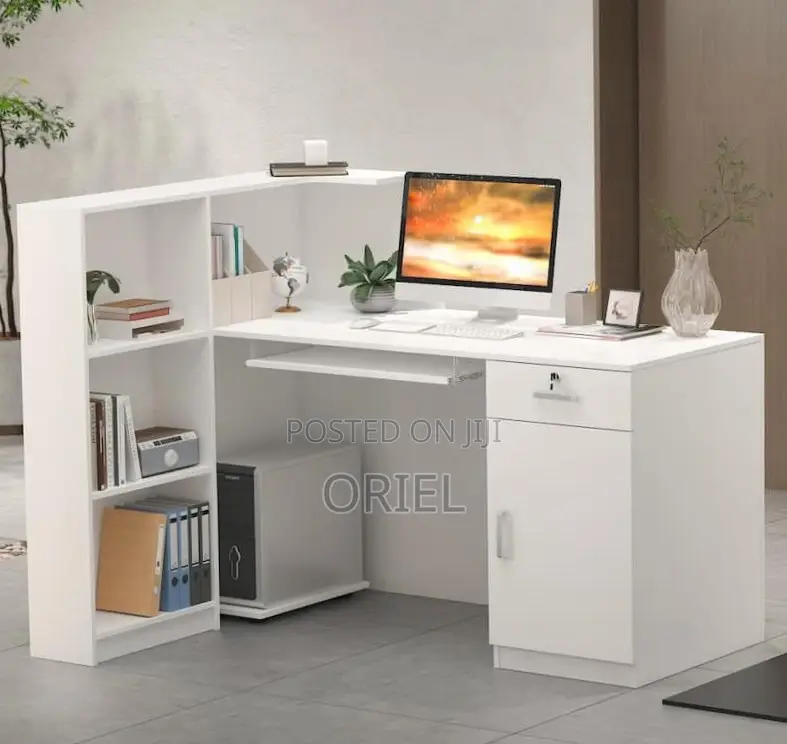 Office Desk : White Reception Desk