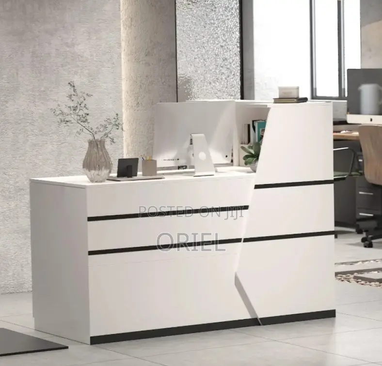 Office Desk : White Reception Desk