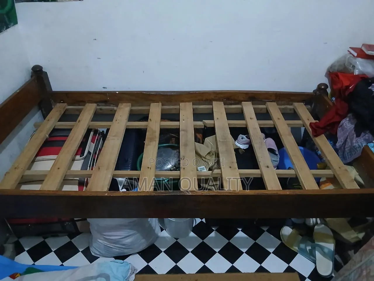 Used Single Bed (For One Person) With Matters