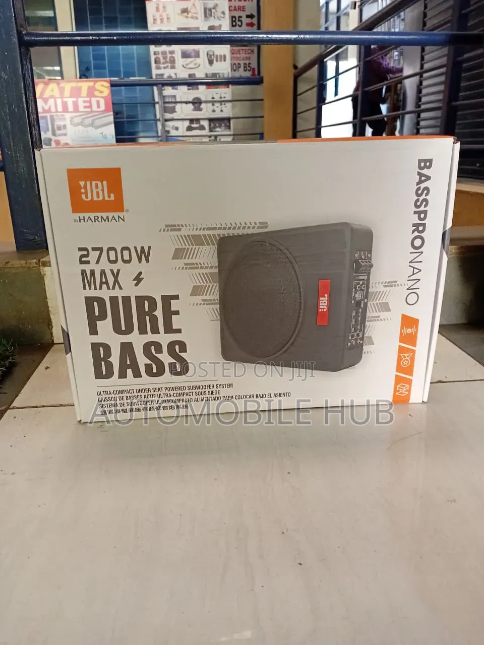 JBL Underseat Subwoofer 2700W – Powerful Bass Car Audio