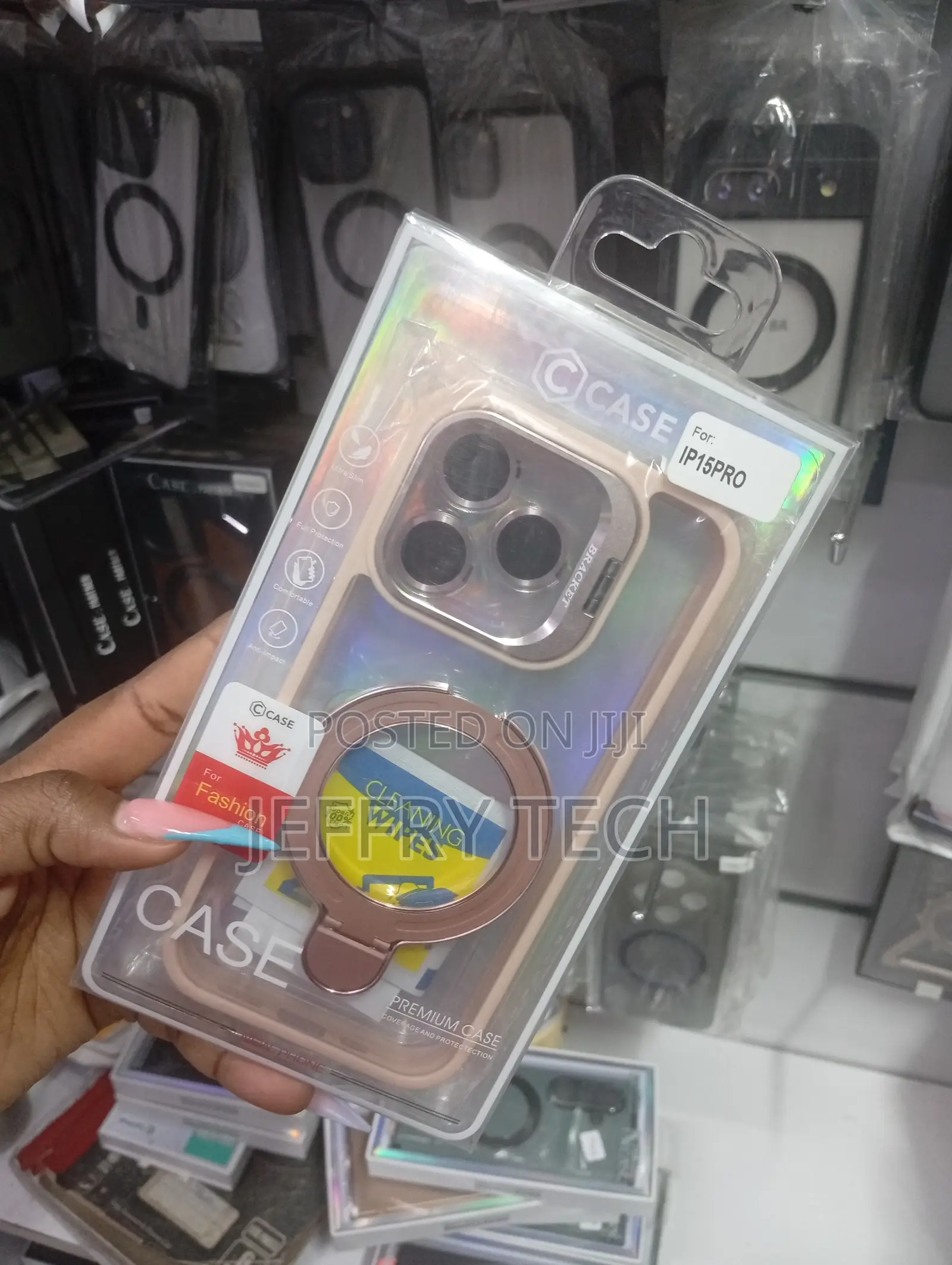 Transparent MagSafe Magnetic Ring Phone Casefor the iPhone 15 Pro