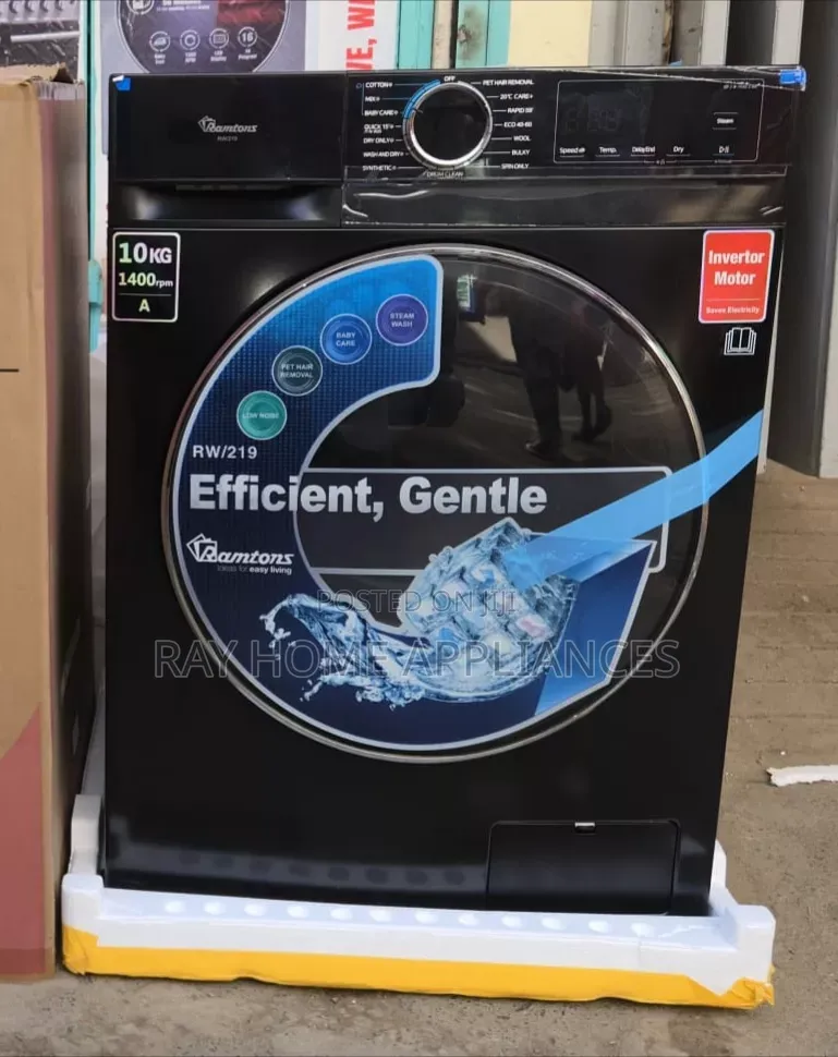 Ramtons Washing Machine Wash & Dry 10KG Washer, 7Kg Dryer RW219 Black