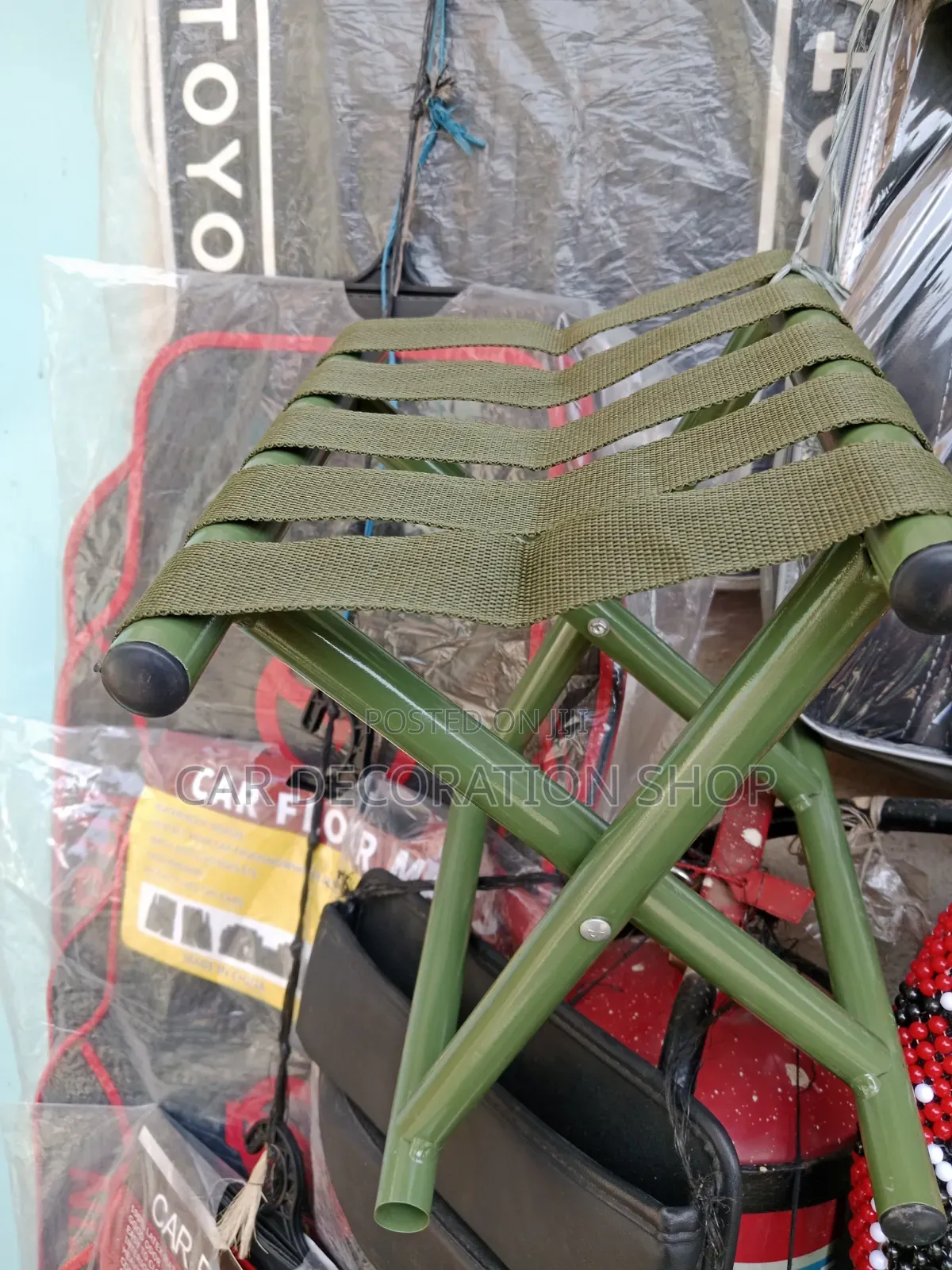 X Shaped Collapsible Cross Legs Camping Stool for Easy Folding