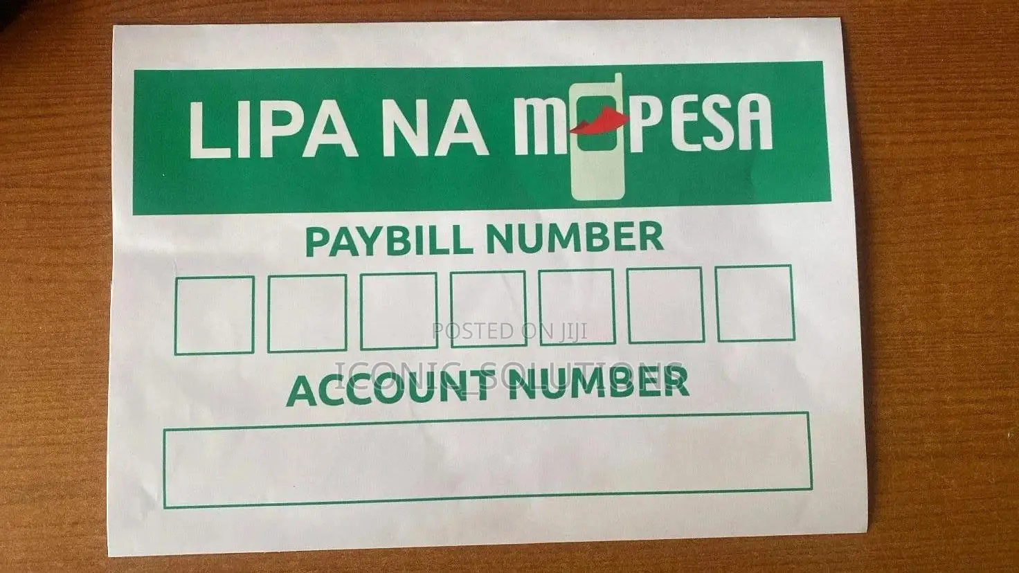A4 Paybill Buy Goods Payment Stickers