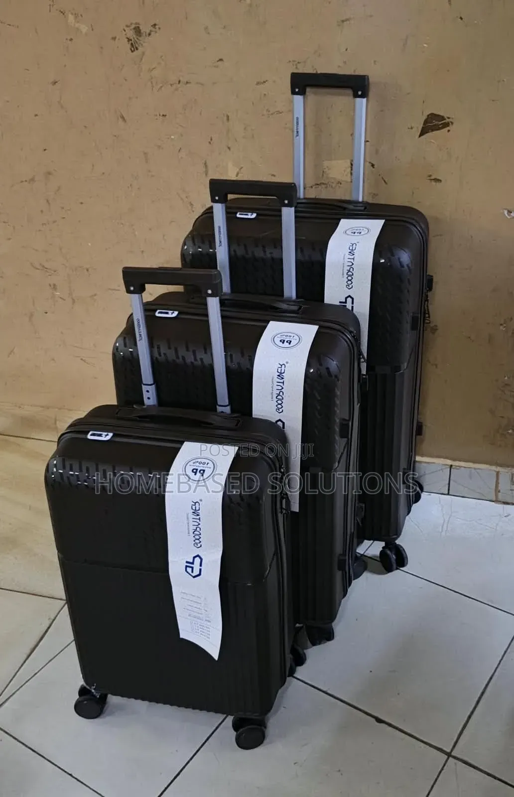 3 in 1 Rubber Suitcase With Wheels