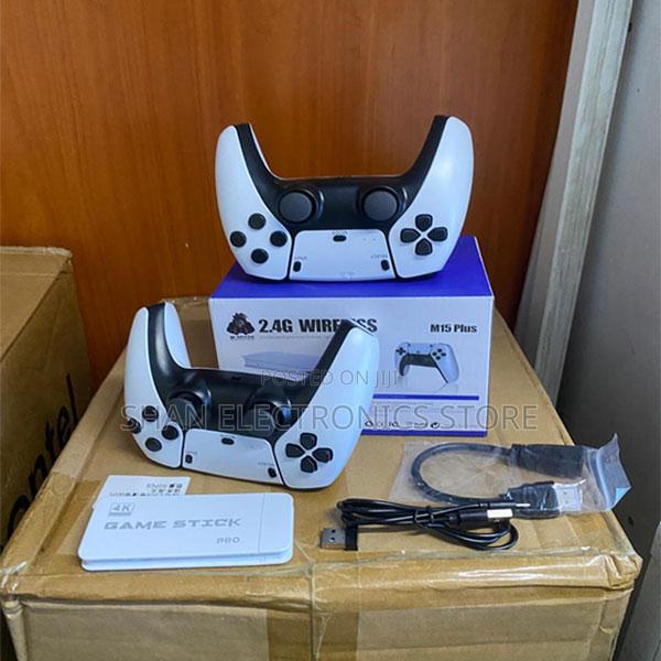 Double Wireless Controller M15 64GB Game Stick 4K Video Game Console