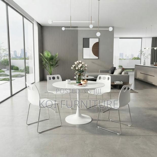 Coffee Table; Marble Round Home Dining Coffee Table - thumbnail 4