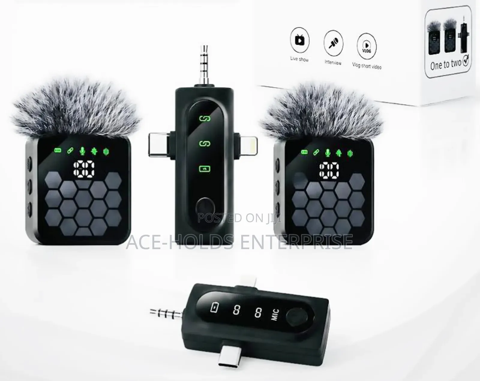 Wireless Microphone QY66 - Lavalier Microphone Set